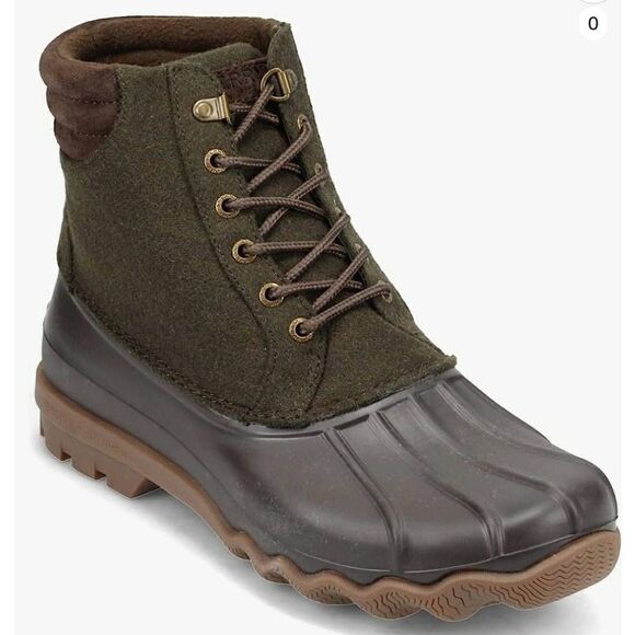 SPERRY MENS AVENUE OLIVE DUCK BOOT NWOB  SIZE US 7 - Picture 1 of 10